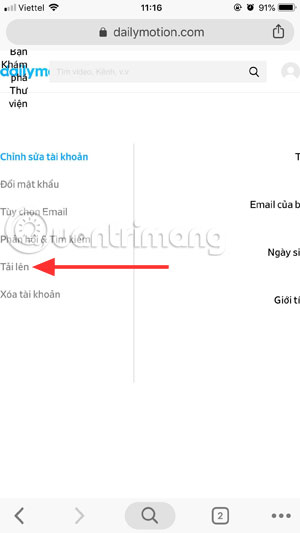Guide to upload videos to Dailymotion on the phone Picture 16