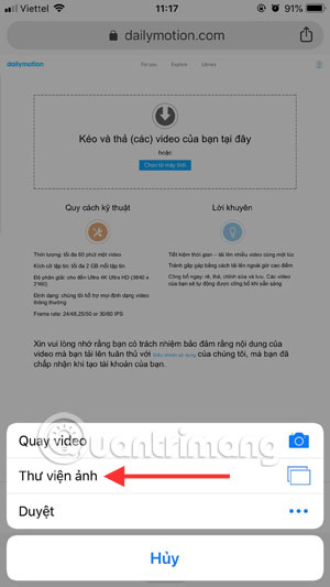 Guide to upload videos to Dailymotion on the phone Picture 17