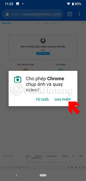 Guide to upload videos to Dailymotion on the phone Picture 8