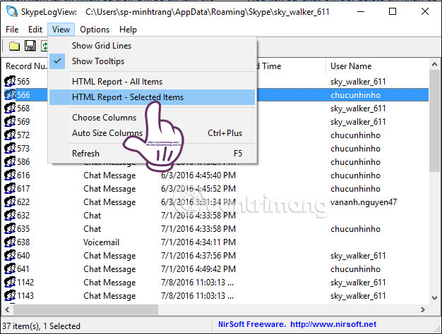 Guide to viewing message history on Skype Picture 8