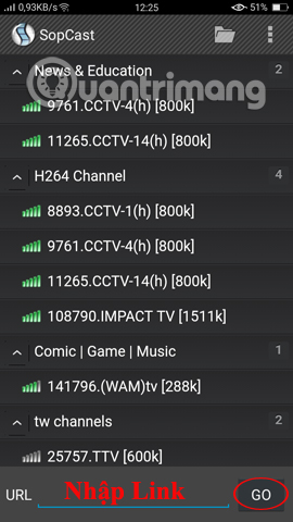 Guide to watching football on Sopcast Android Picture 10