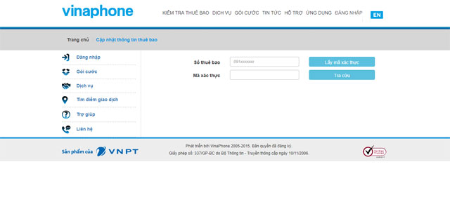 Guiding to check and supplement VinaPhone subscription information to prevent one-way locking at home Picture 1
