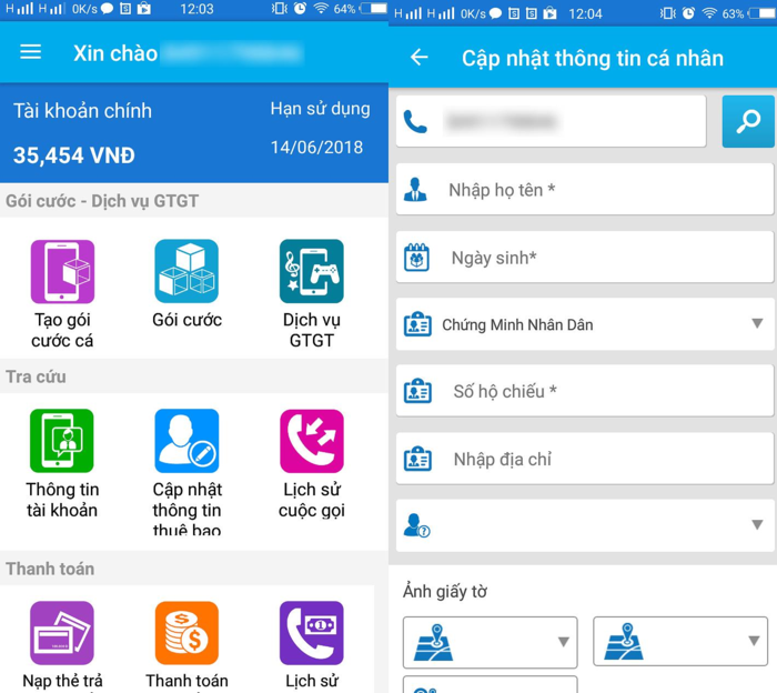 Guiding to check and supplement VinaPhone subscription information to prevent one-way locking at home Picture 5