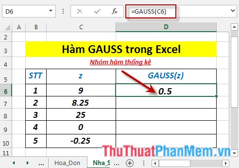 GUSSE function - The function returns the probability that an element of the population is normalized in Excel Picture 4