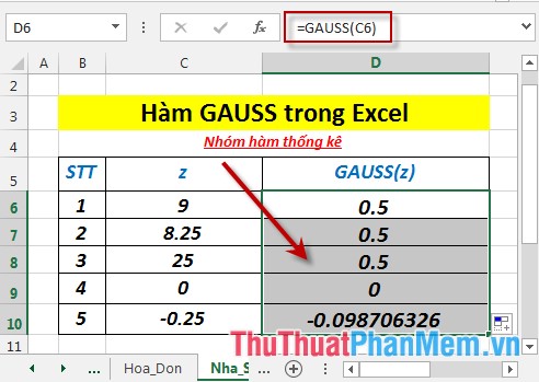 GUSSE function - The function returns the probability that an element of the population is normalized in Excel Picture 5