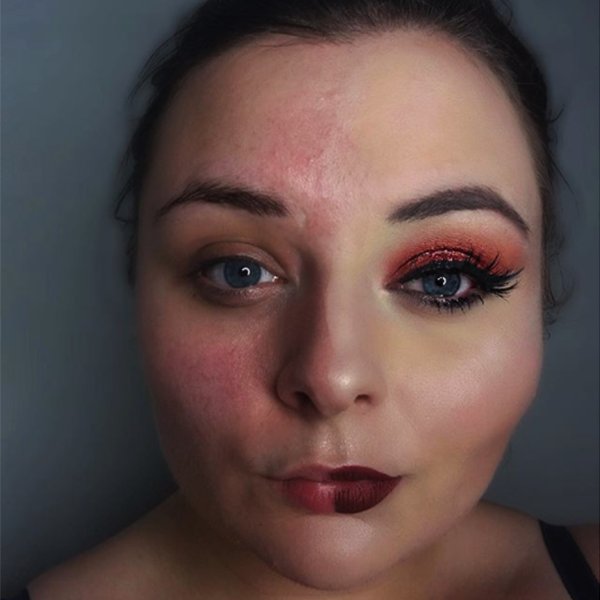 Half-face makeup: Moves to fever on social networks Instagram Picture 12