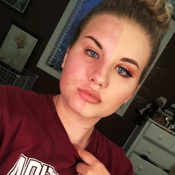 Half-face makeup: Moves to fever on social networks Instagram Picture 18