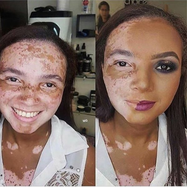 Half-face makeup: Moves to fever on social networks Instagram Picture 20