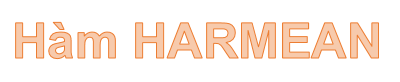 HARMEAN function - The function returns the harmonic average of a data set in Excel Picture 1