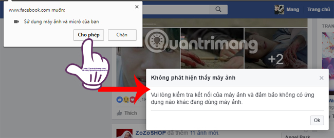 Have you tried taking pictures, recording videos right away on Facebook in the web? Picture 3
