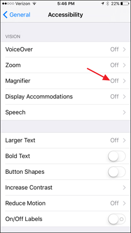 Have you tried using the magnifying glass feature on iOS 10? Picture 3