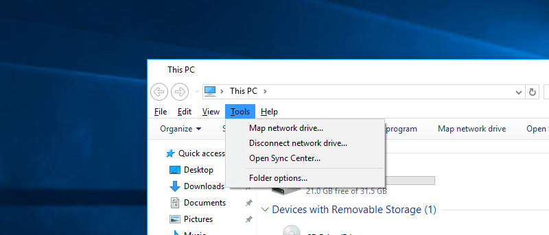 Here's how to make the File Explorer Windows 10 interface look like File Explorer Windows 7 Picture 1