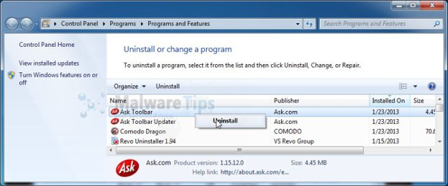 Here's how to remove Ask Toolbar and Ask. com Seach off Chrome, IE and Firefox browsers Picture 7