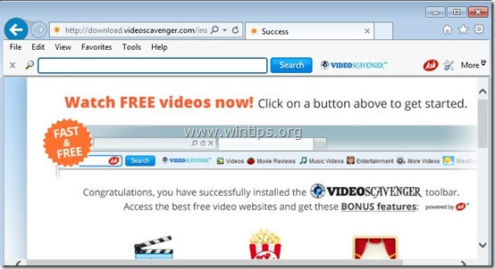 Here's how to remove the VideoScavenger Toolbar adware Picture 1