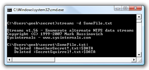 Hide data in a 'secret' text file Picture 11