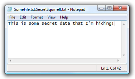 Hide data in a 'secret' text file Picture 4