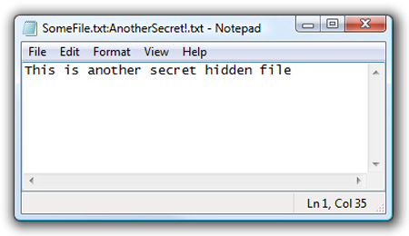 Hide data in a 'secret' text file Picture 8