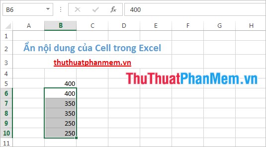 Hide the contents of any Cell in Excel Picture 6