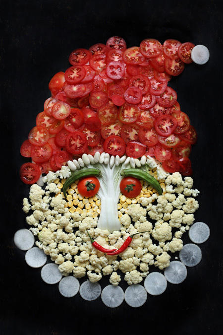 'Ho turned' vegetables into super funny Christmas decorations Picture 8