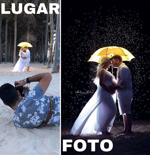 'Holy' Photoshop transforms dry leaves into landscapes, the lake's shallow water makes many people astonished Picture 17