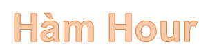 HOUR function - The function returns the hour of a time value in Excel Picture 1