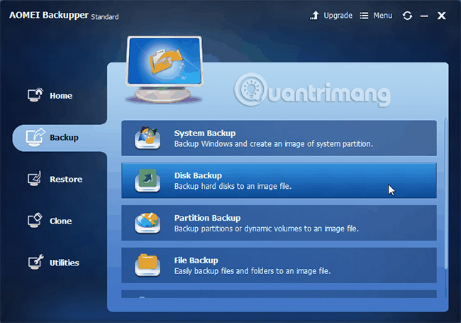 How ghost hard drive Win 7 easy and safe with AOMEI Backupper Picture 1
