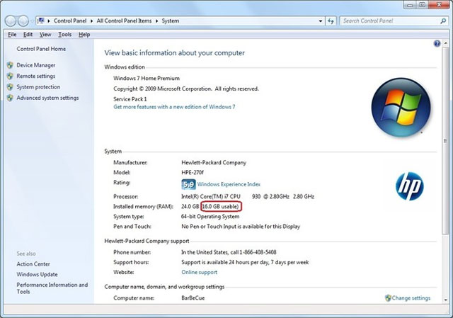How many reasons does Windows not receive enough RAM? Picture 4