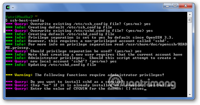 How to access SSH on Windows 7 using Cygwin Picture 9