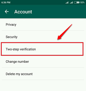 How to activate 2-step verification of WhatsApp account Picture 3