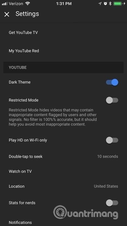 How to activate Dark Theme on YouTube for iPhone Picture 2