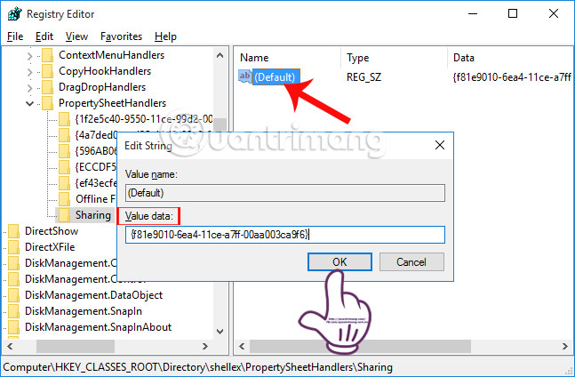 How to activate the Sharing folder tab on Windows 10 Picture 4