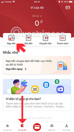 How to activate VinID wallet and recharge Vin Vin wallet Picture 8