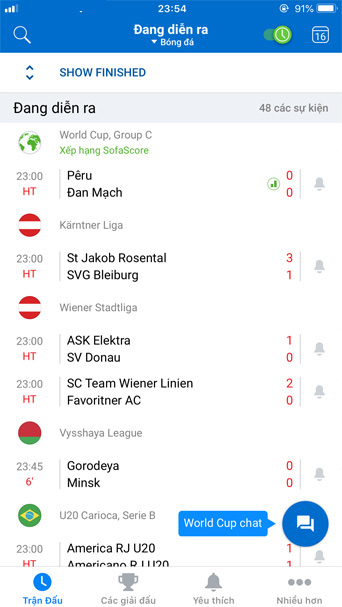 How to add 2018 World Cup schedule to widget widget for iOS, Android Picture 1