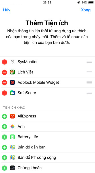 How to add 2018 World Cup schedule to widget widget for iOS, Android Picture 8