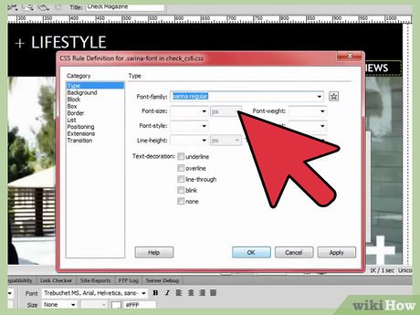 How to Add a Font to Dreamweaver Picture 12