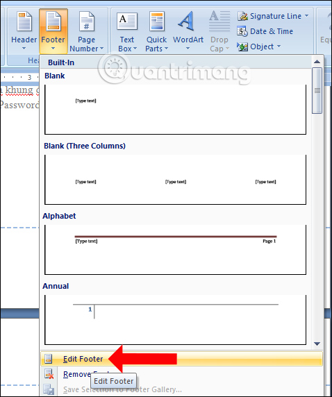 openoffice base how to create a form footer