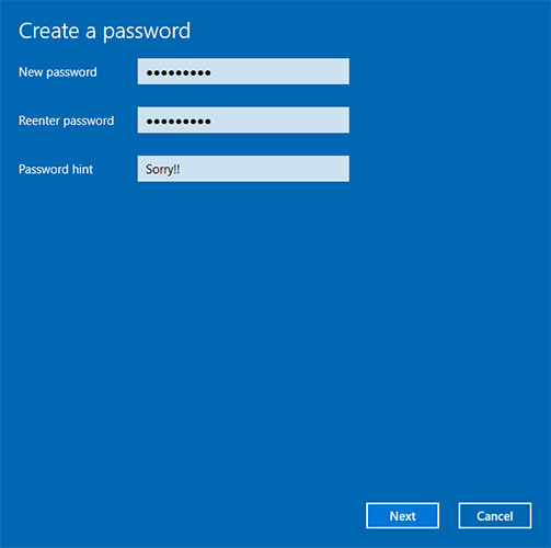How to add a password to a local account in Windows 10 Picture 2