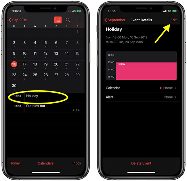 How to add attachments to calendar events on iOS