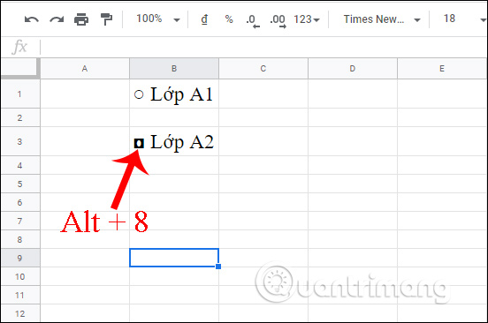 How to add bullet in Google Sheets Picture 4