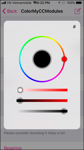 How to add color to Control Center on iPhone Picture 3