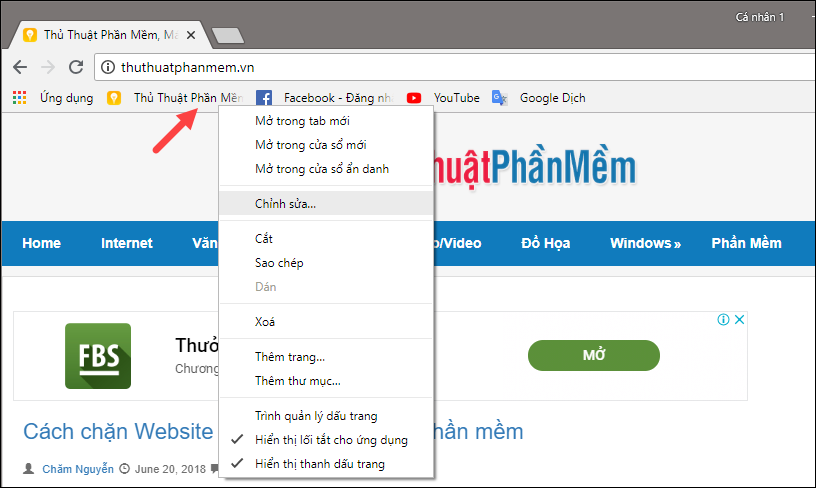 How to add, edit, delete, manage Bookmark in Chrome Picture 10