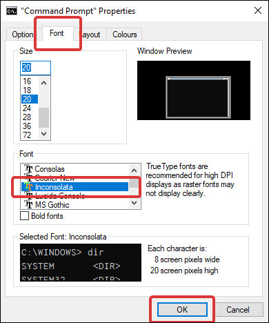 How to add fonts to Command Prompt on Windows 10 Picture 4