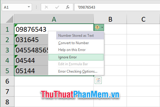 How to add leading zeros to numbers in Excel Picture 9