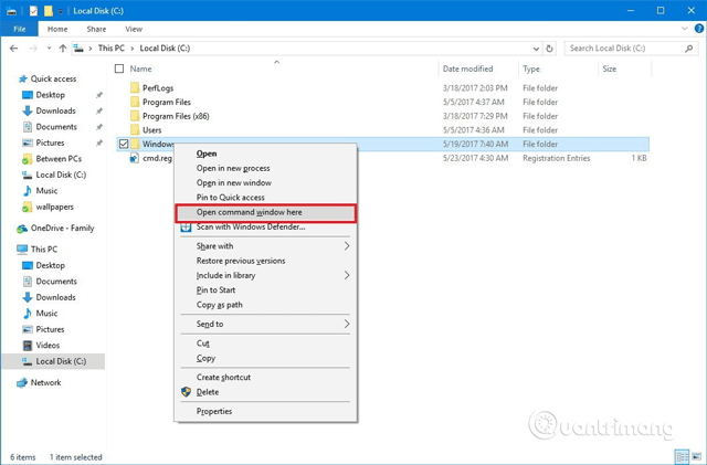 How to add Open command window here to Windows 10 right-click menu Picture 10