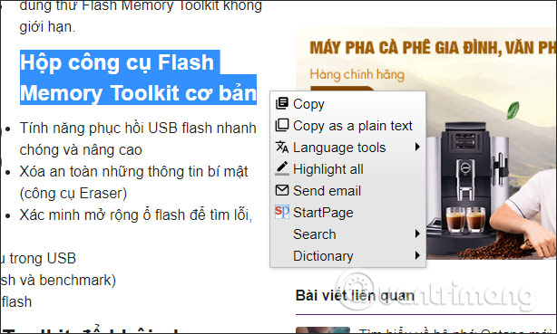 How to add options to the right-click menu on Chrome Picture 3
