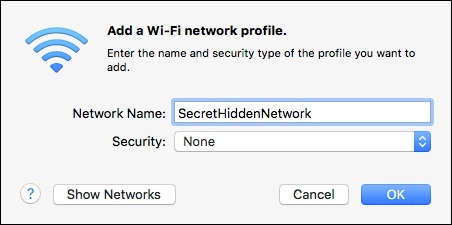 How to add or delete a Wifi network on Mac OS X Picture 5