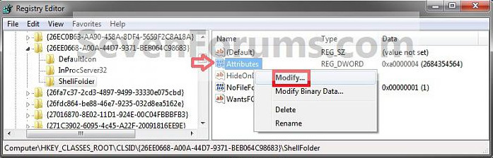 How to add or remove Control Panel from Navigation Pane on Windows 7 Picture 6