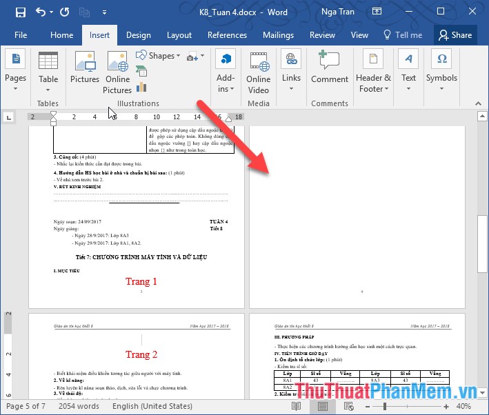 how to add page ms word