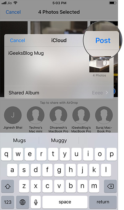 How to add photos and videos to albums shared on iPhone, iPad Picture 4