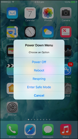 How to add power key options on iPhone Picture 2